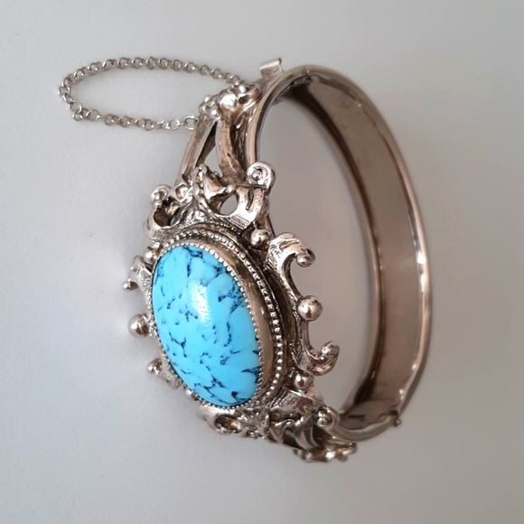 Whiting & Davis Jewelry - Vintage Whiting & Davis Turquoise Bracelet